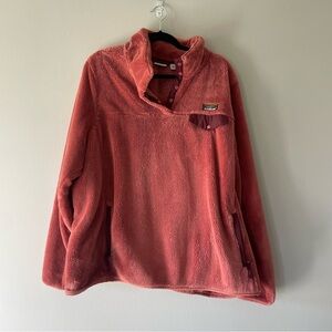 Llbean - 3x - fleece- rust colored